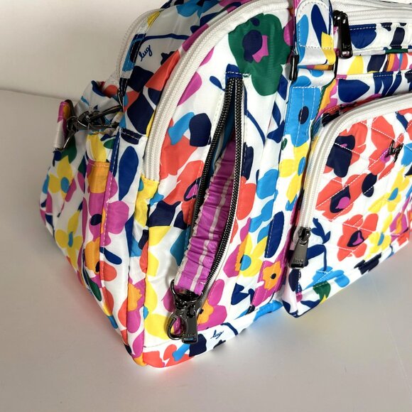 Lug Propeller 2 Overnight Bag Wildflower Brights White with Neon Print - Picture 13 of 16